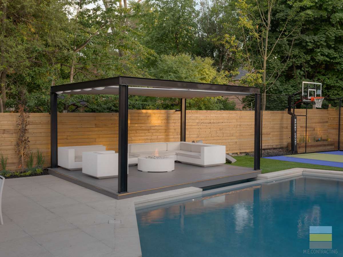 Pergola and landscaping project by M.E. Contracting